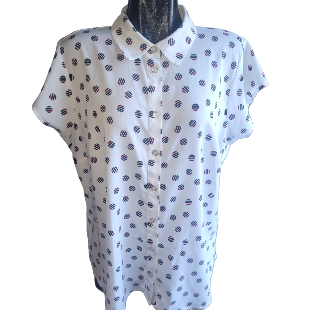 White Polka Dot Blouse